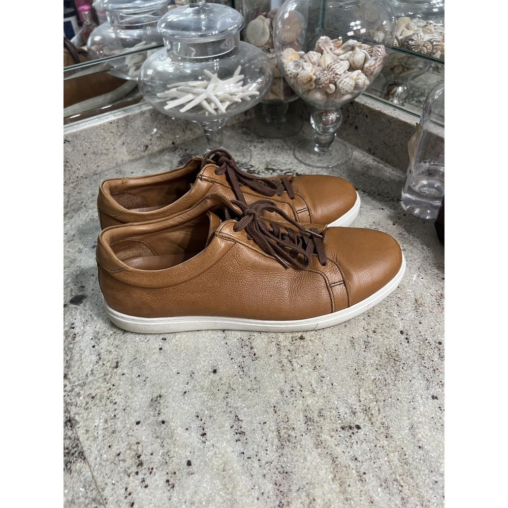 Allen Edmonds "COURTSIDE" Men's Low-Top Leather Dress Sneakers 11.5 EEE Walnut